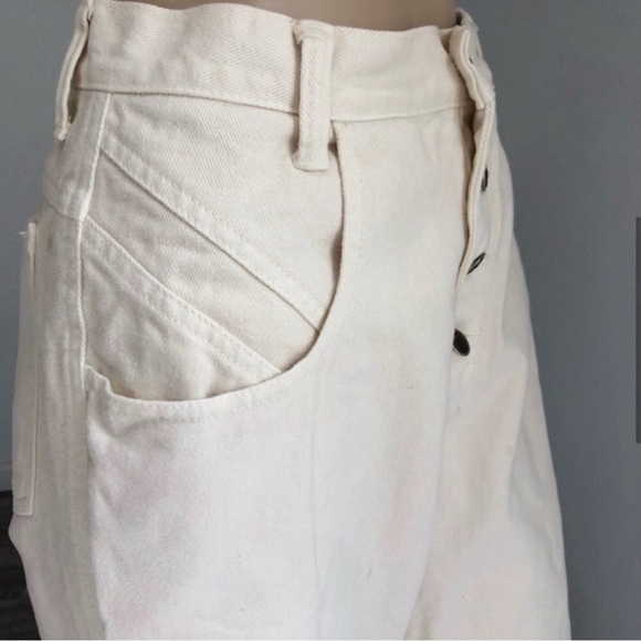 Zena Jean Cream High-Waisted Wide-Leg jeans - Picture 6 of 15